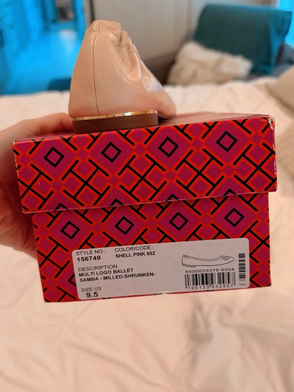 Tory Burch Shell Pink Chelsea Ballet Flats